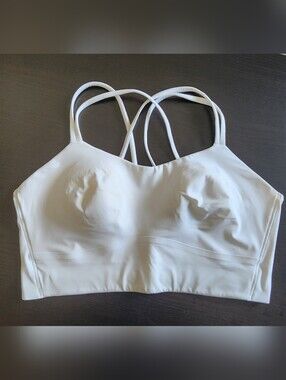 Lululemon White Strappy Sports Bra